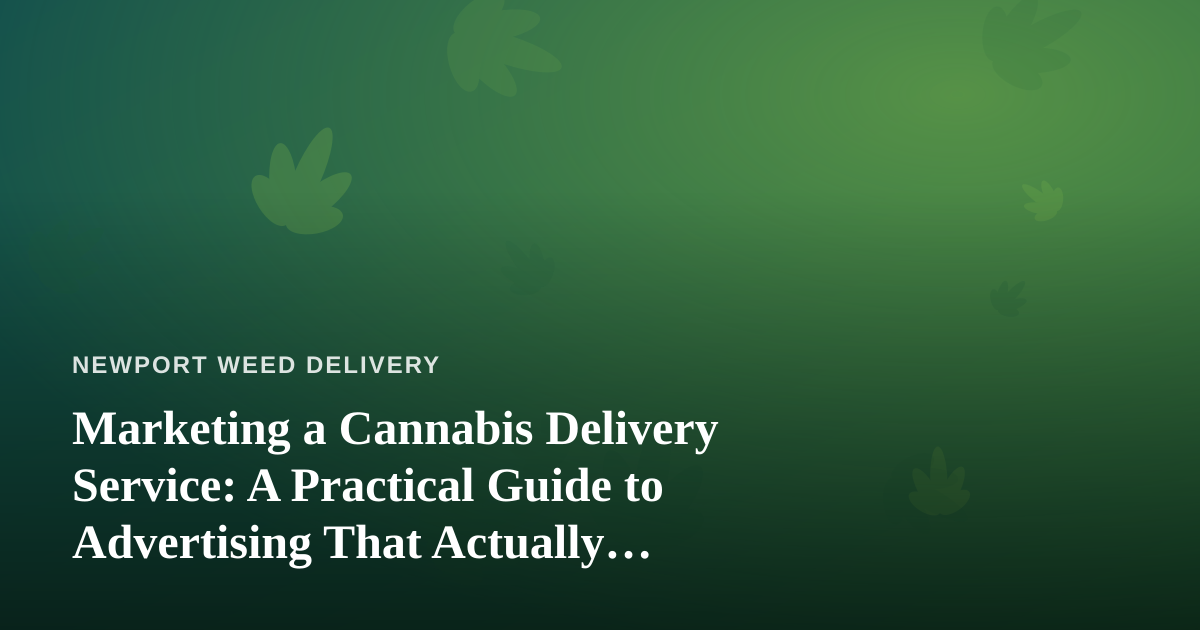 Marketing a Cannabis Delivery Service: A Practical Guide to Advertising That Actually Works