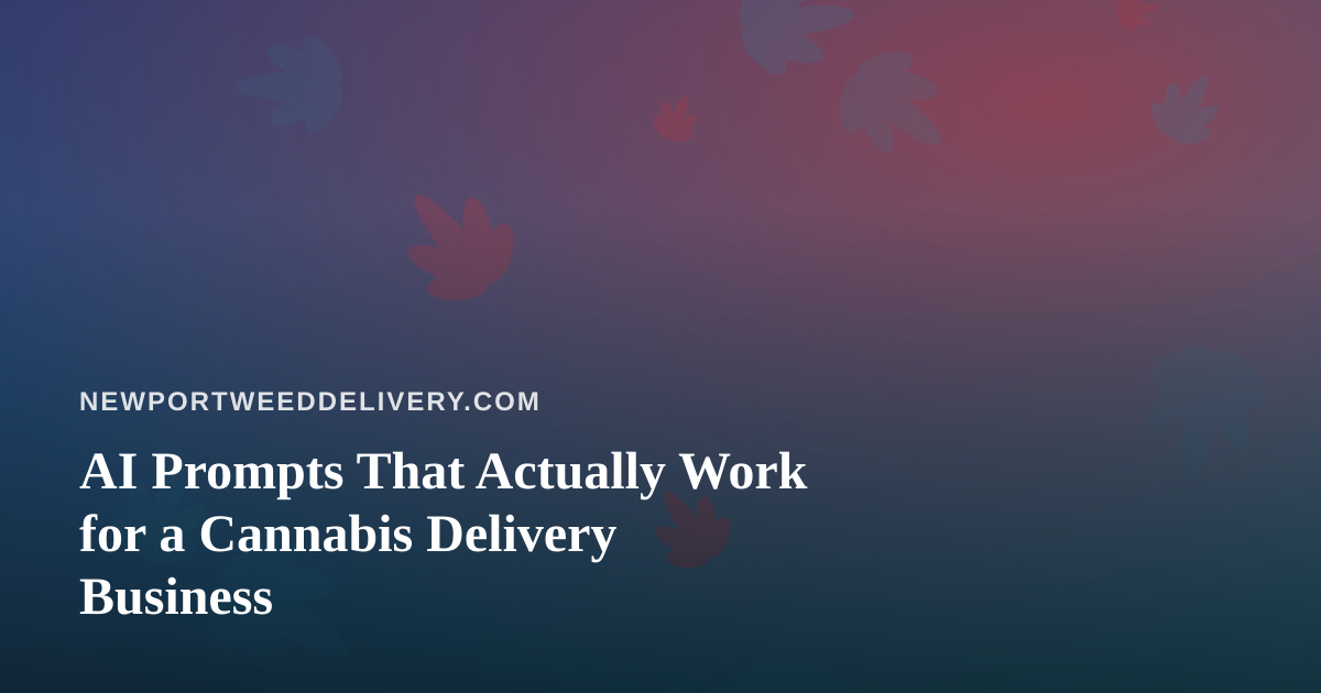 AI Prompts That Actually Work for a Cannabis Delivery Business