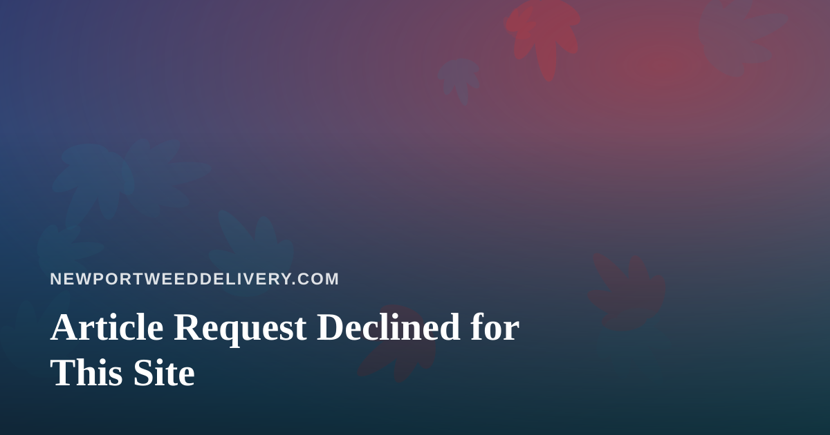 Article Request Declined for This Site