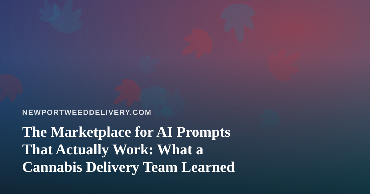 The Marketplace for AI Prompts That Actually Work: What a Cannabis Delivery Team Learned