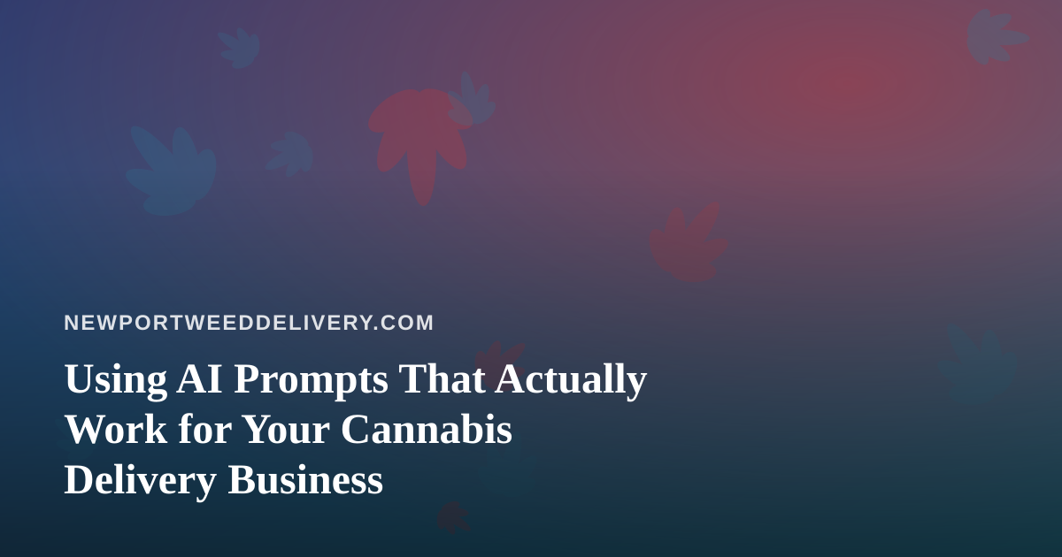 Using AI Prompts That Actually Work for Your Cannabis Delivery Business