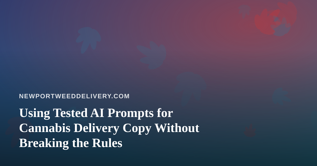 Using Tested AI Prompts for Cannabis Delivery Copy Without Breaking the Rules