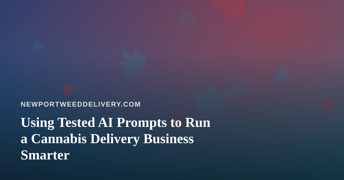 Using Tested AI Prompts to Run a Cannabis Delivery Business Smarter