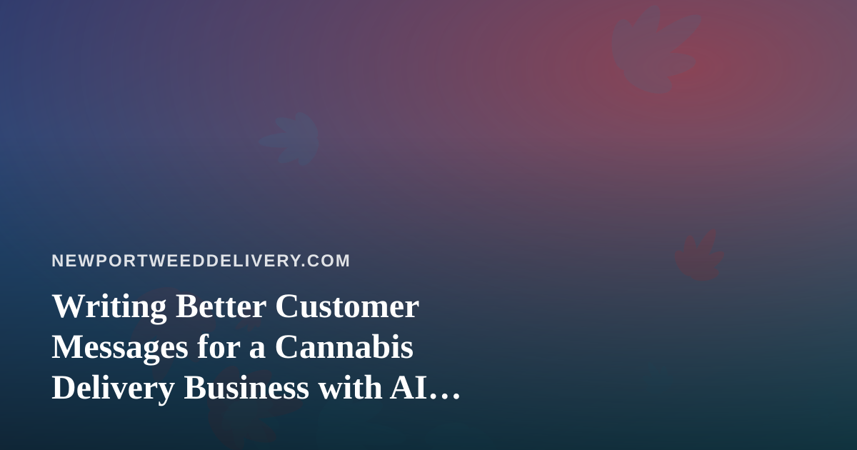 Writing Better Customer Messages for a Cannabis Delivery Business with AI Prompts That Actually Work